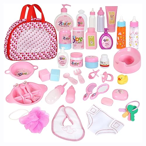 Image of fash n kolor My Sweet Baby Disappearing Doll Feeding Set | Baby Care 6 Piece Doll Feeding Set (40 pc Set)