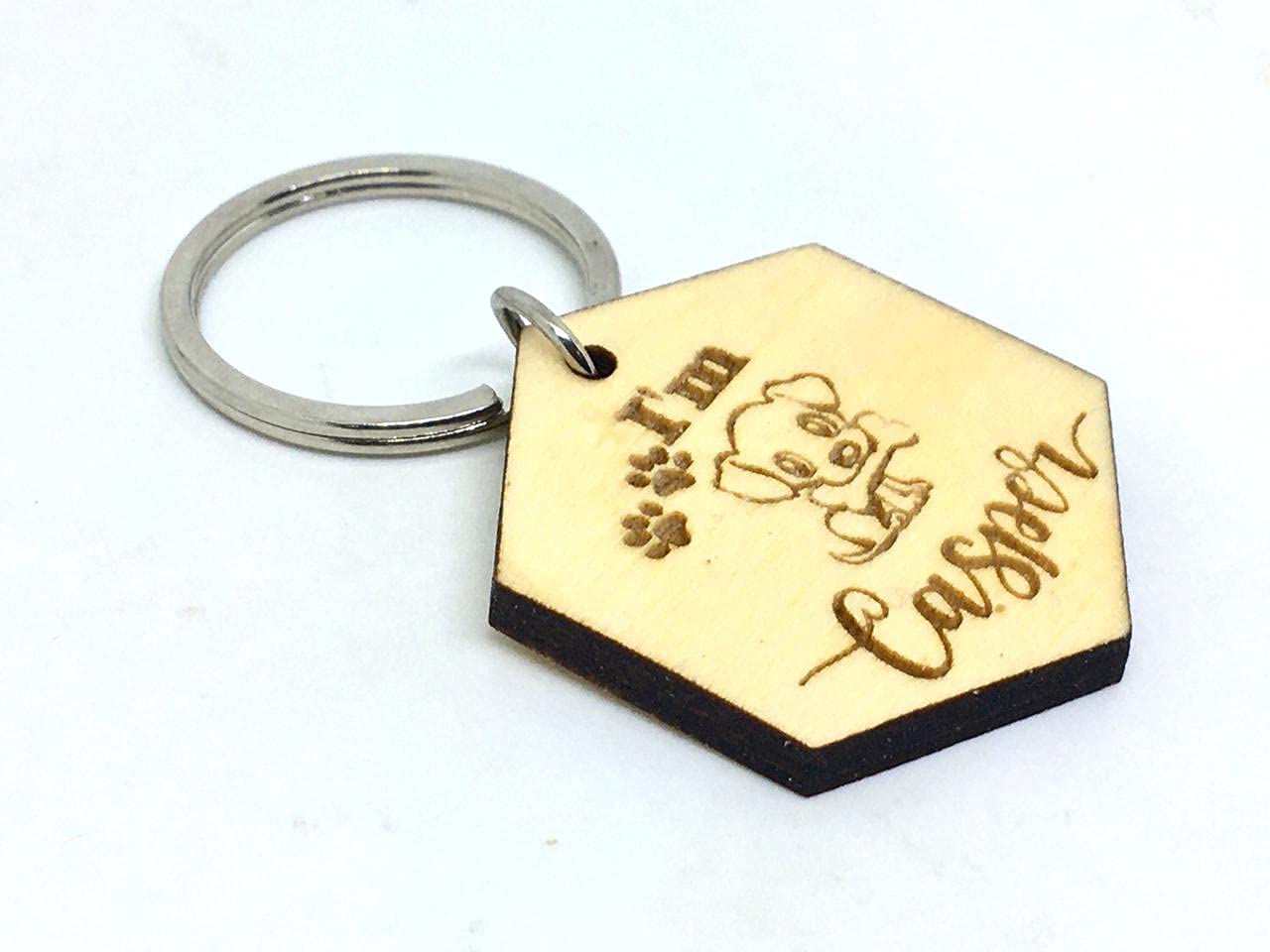 CARVEGLOW® Personalized Wooden Engraved Pup with Bone Tag for Pet Dog, ID Customized Dog Tag (B0994V45X2) Amazon Price History, Amazon Price Tracker