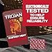 Trojan Ecstasy Heat Latex Lubricated Ribbed Condoms for Men with Warming Lubricant for a Heightened Experience, Helps Reduce Risk of Pregnancy and Sexually Transmitted Infections (STIs), 10 Count