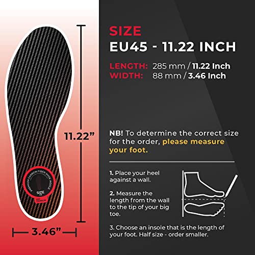 Recovery Carbon Fiber Insole 1pc Very Rigid Carbon Fiber Insert for