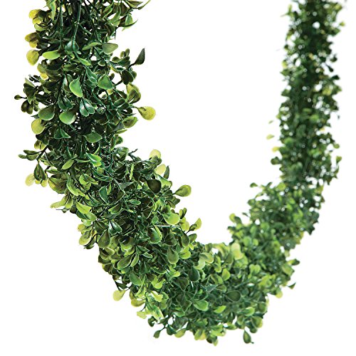 Fun Express - Boxwood Garland 12' for Wedding - Home Decor - Floral - Garlands & Swags - Wedding - 1 Piece