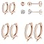 Rose Gold color-8mm 10mm 12mm+2mm ball +2mm CZ stud