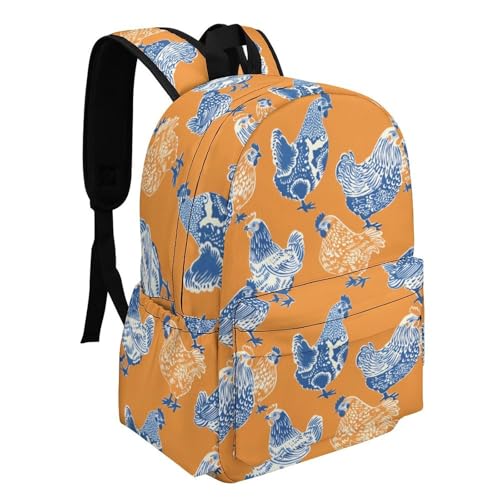 Tropical Chickens Funny Backpack Daily Casual Daypack Travel Mini Bag with Adjustable Strap Style-272