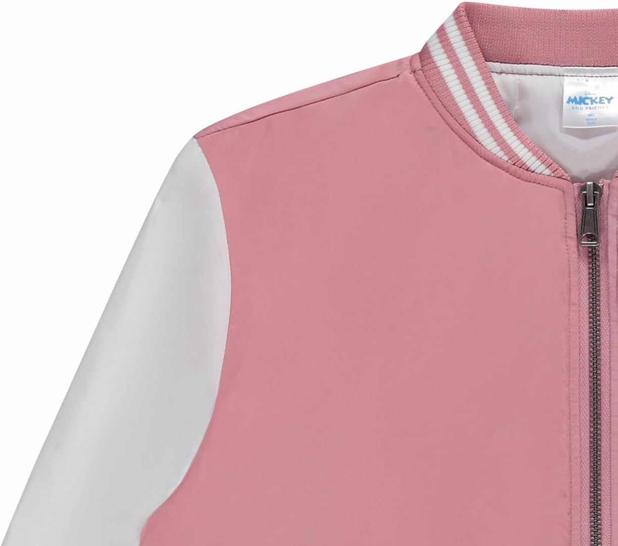 Disney Minnie Mouse Varsity Bomber Jacket for Girls - Toddler & Kids Bomber Jacket - Retro Style Zip-Up Kids Varsity Jackets