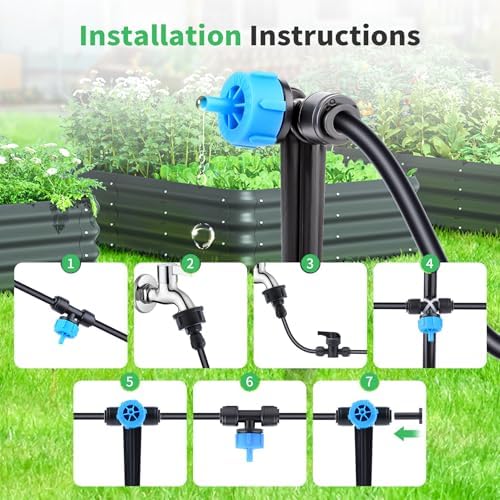 Bild 3 - Forever Speed Bewässerungssystem 60PCS Garten Bewässerung Kit [20M Bewässerungsrohre] Tröpfchenbewässerung Druckausgleich Gartenbewässerungssystem für Garten, Balkon, Gewächshaus, Terrasse
