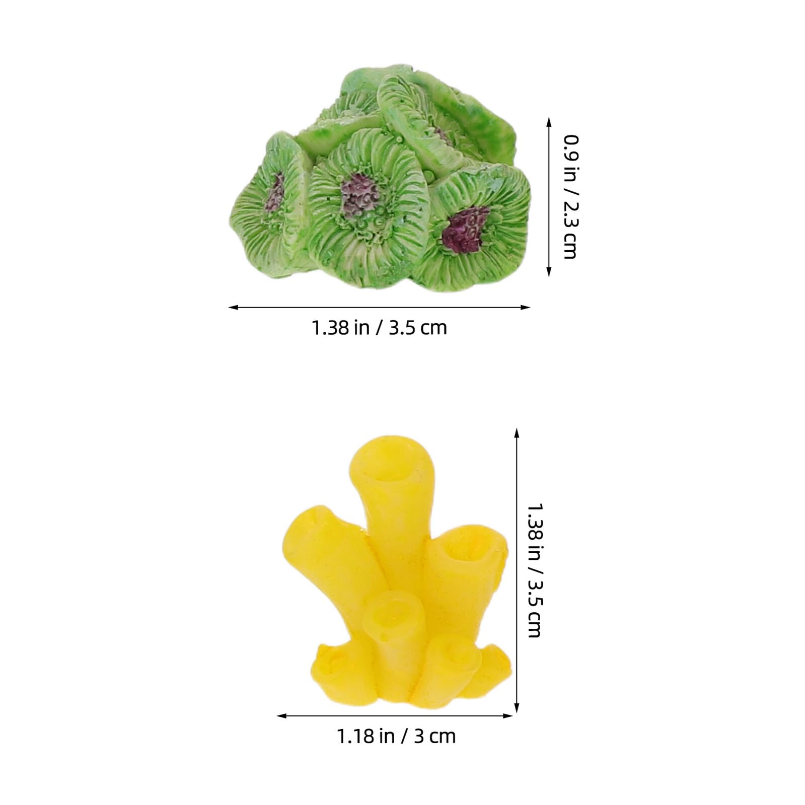 16 piezas para acuario de coral, decoración artificial, mini coral de resina duradera, cerca de la naturaleza, decoración de fácil cuidado, plantas de acuario para betta y