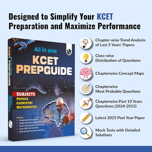 Image of PW KCET PYQ Book 2026 - All in One KCET Preparation Book | Physics, Chemistry, Mathematics | Chapterwise PYQs, Most Probable Questions, Concept Maps & Mock Tests for Engineering Exam