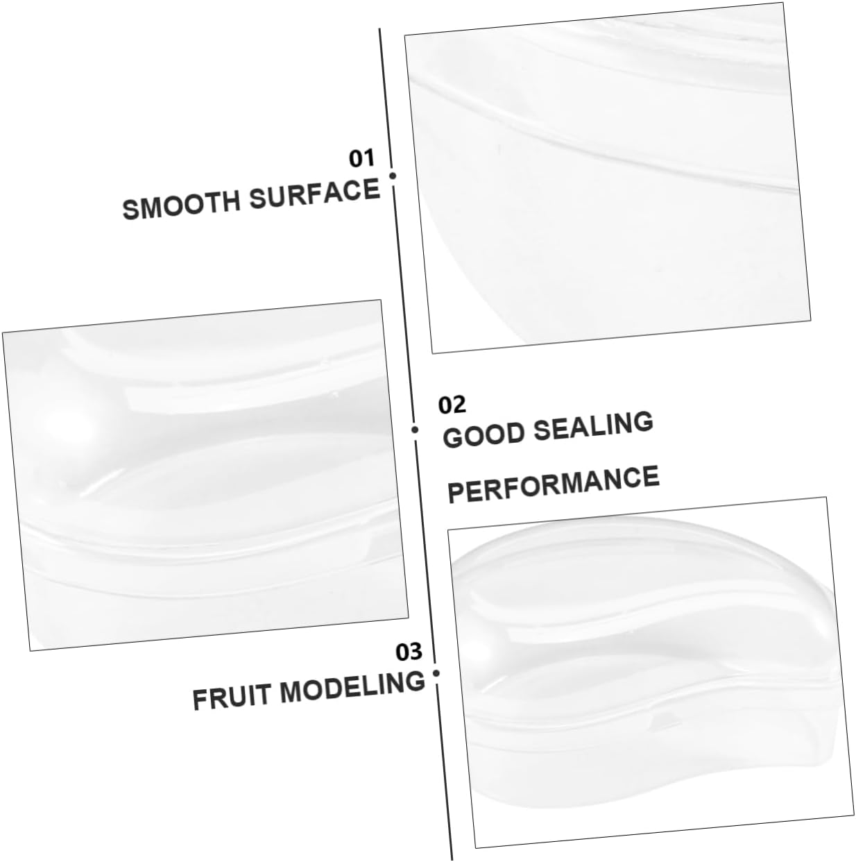 Mango Shaped Clear Cake Box Transparent Dessert Container for Cupcakes Fruit Candy Food Storage Leak-Resistant Seal 50 Pack 5.11 X 2.95 X 2.36 in
