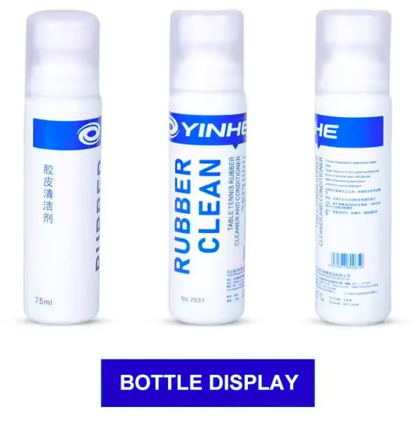 Yinhe Rubber Cleaner and Conditioner with Foam + Sponge 75 ml β Professional Table Tennis Rubber Cleaning Solution, Spin Speed and Grip Recovery, Deep Clean Formula for Rubbers 4