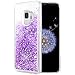 Caka Galaxy S9 Case, Galaxy S9 Glitter Case [Liquid Series] Luxury Fashion Bling Flowing Liquid Floating Sparkle Glitter Soft TPU Case for Samsung Galaxy S9 - (Purple)