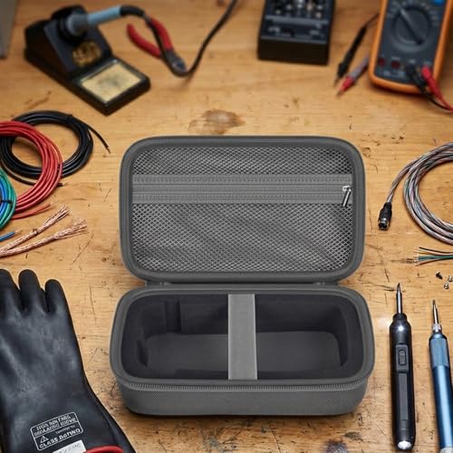 Image of Case Compatible for Fluke 17B+ /15B+ / 17B / 15B / /177 /179 / 113 /114 / 115 /116 / 117 /87V / 88V / 101 Digital Multimeter, Protective Travel Storage Bag with Detachable DIY Foam (Box Only) (Grey)