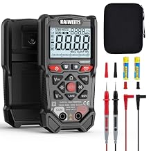 KAIWEETS KM200P Digital Multimeter, All Button Operation, TRMS Auto Ranging, 4000 Counts, NCV, Voltmeter Ohmmeter, Fast & Accurate Measure AC/DC Voltage, Resistance, Continuity, Capacitance