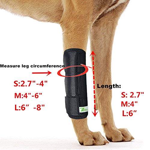 Dog Leg Brace One Pair Heals Hock Joint Wrap Sleeve For Front Legs(M/Front) #TOP1