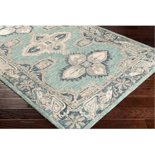 Image of Sifa Carpet Crafted with Care: Premium Hand-Tufted Wool Carpets Royanna Traditional Design Handmade Area Rugs, for Your Room Light Green Color Size 4x6 feet (120x180cm)