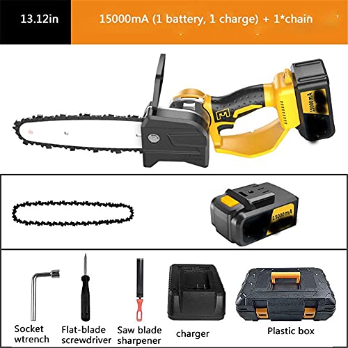 ROSG Elektrische Mini-Kettensäge, 21-V-Kettensäge, 13,12-Zoll-Ketten-Kupfermotor, 15/30-AH-Lithiumbatterie und schnelles… – Bild 8