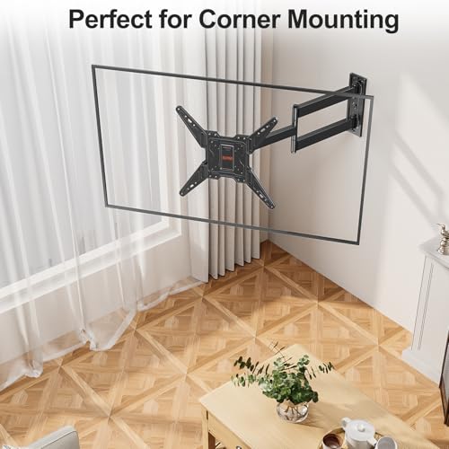 Image of ELIVED 31.3 Inch Long Arm TV Mount for Most 32-65 Inch TVs, Swivel and Tilt Long Extension TV Wall Mount, Full Motion Wall Mount Bracket Max VESA 400x400mm, Holds up to 99 lbs.