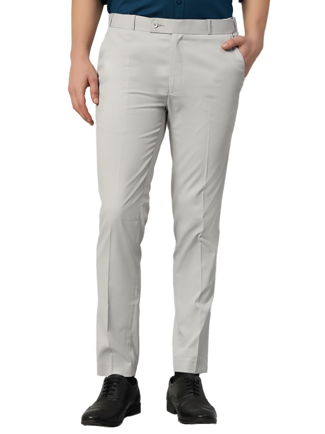 vogaan Formal Pant with Expandable Waist for Men | Men's Cotton Regular Fit Flat Front Pant for Party and Casual Wear-picture-42