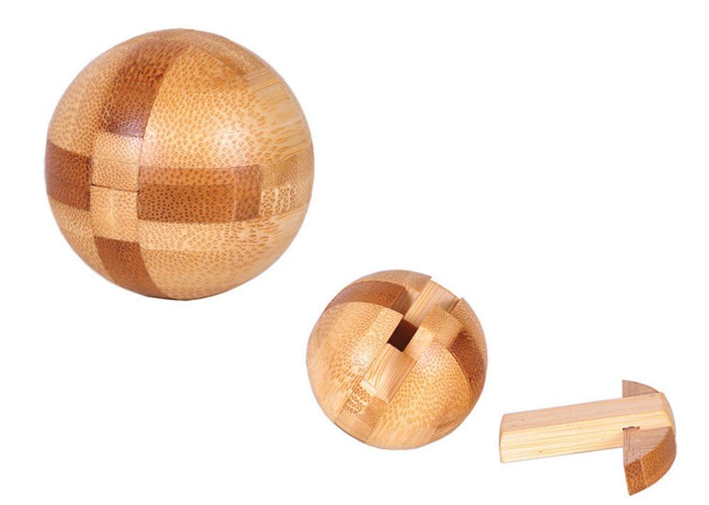 9 Piezas Cubo Rompecabezas 3D de Madera del Enigma Educativo Juego Puzle - Clásica de Cerradura de Brain Teaser Puzzle IQ Juguetes para Niños y Adultos - Idea de Regalo y Decoración