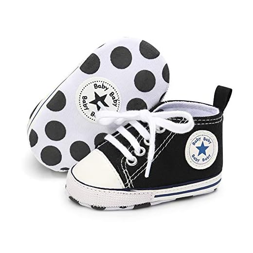 Babycute Zapatos de Lona para bebés Zapatillas de Deporte Zapatillas de Deporte Casuales de Suela Blanda niñas de bebés Zapatos de Primeros Caminantes con Cordones
