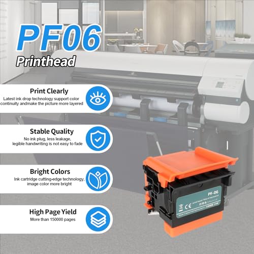 Image of Upgraded Pf-06 Printhead Compatible with Canon Ta-20, Ta-30, TA-5200 /TA-5300 /TM-200 /TM-205 /TM-300 /TM-305 /TM-5205 /TM-5305 /TX-2000 /TX-3000 /TX-4000 /TX-5200, PF-06 Print Head Replacement