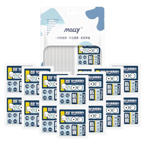 100 lingettes nettoyantes antibuée pour verres, emballées individuellement, pour lunettes de vue, lunettes de soleil, tablettes, ordinateurs portables,...