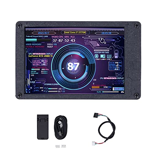 Mini schermo regolabile luminosità IPS TEMP CPU RAM Monitor RAM per Computer Host Stato in tempo reale LCD Componenti elettronici LCD con linea madre 3.5 pollici linux usb