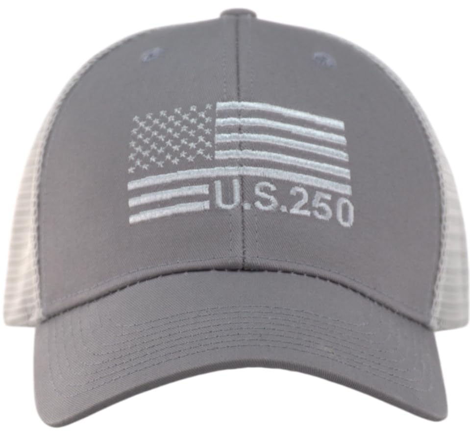 Image of American Flag Trucker Cap, Regular & XL-3XL, Big Head Snapback Patriotic Baseball Hat (Up to Size 8)
