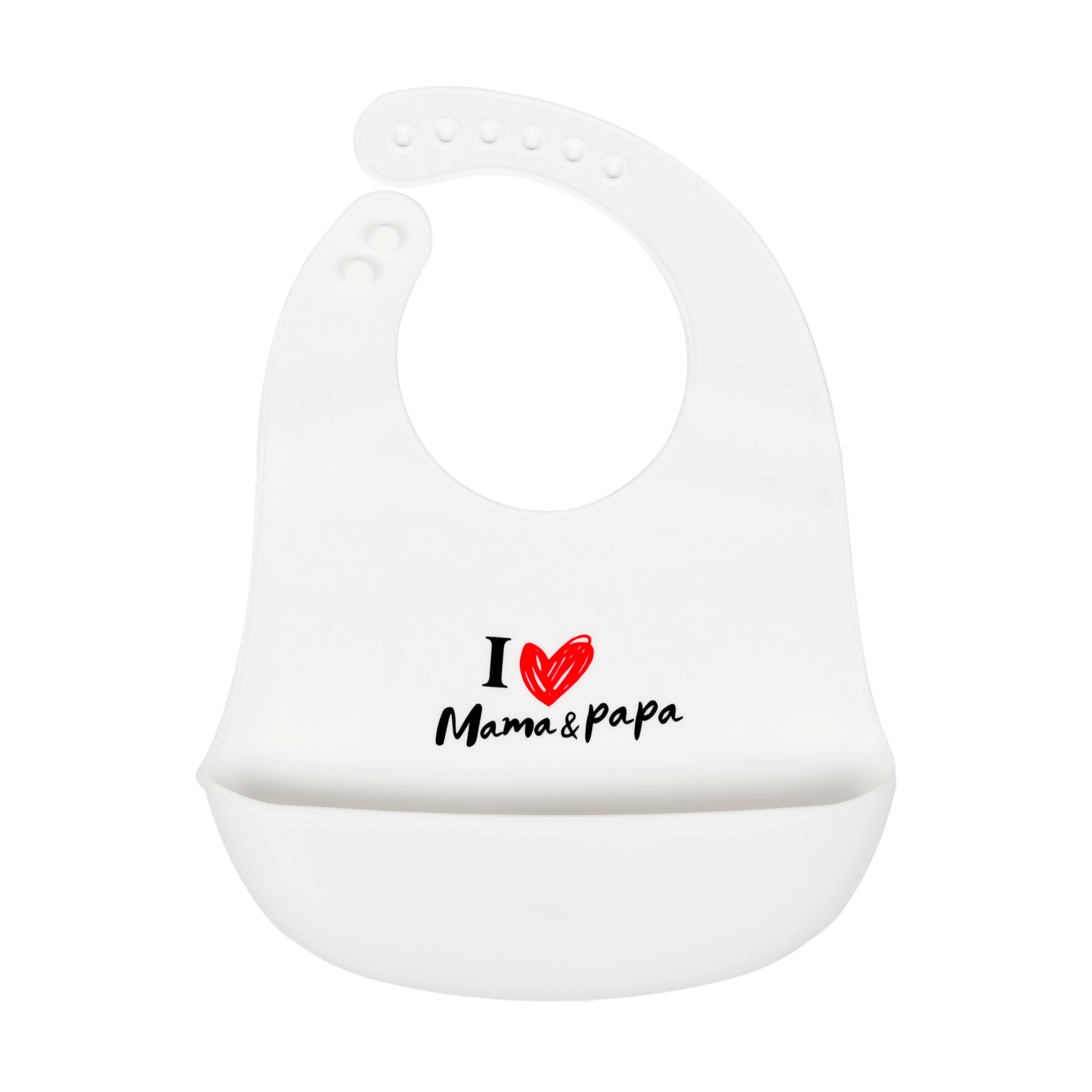 LITTLE ANGELunisex-baby Silicon Bib White 26X20X5Cm White