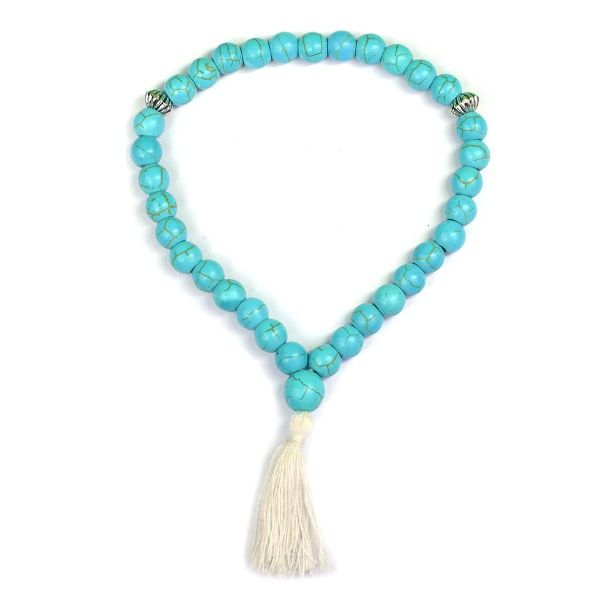 Reiki Crystal Products Crystal Stone Syn firoza Turquoise Tasbeeh for Muslim Prayer 33 Beads (Color : Blue)-image-19