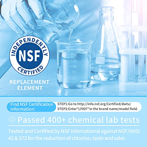 Lifefilter Mwf Water Filter For Ge Refrigerators, Replacement For Ge Mwf, Mwfp, Hdx Fmg-1, Mwfa, Gwf, Gse25Gshecss, Wfc1201, Rwf1060, 197D6321P006, 9991, Pc75009（3 Pack) #TOP1