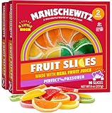 Manischewitz Holiday Candied Fruit Slices in a Gift Box, 8oz (2 Pack) Made with Real Fruit Juice, Gluten Free, No High Fructose Corn Syrup, Kosher For Passover & Year Round Use