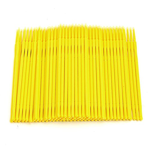 N/ A 100pcs Disposable Cotton Swabs Tattoo Makeup Eyelash Tattoo Swabs(Yellow)