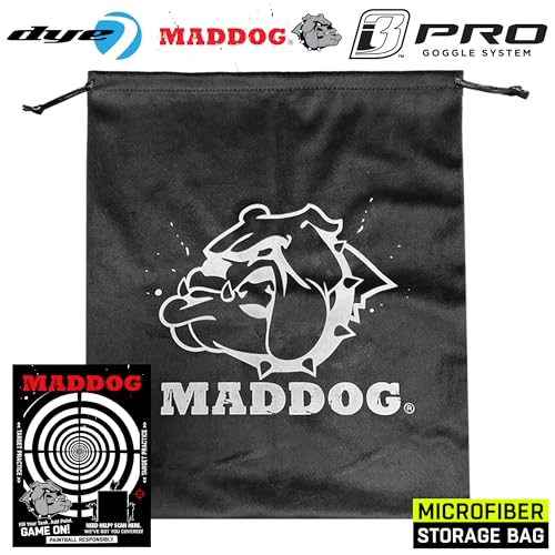 Maddog DYE i3 Pro Paintball Mask Goggle System with Thermal Anti-Fog lens and Microfiber Bag (Tac Olive)