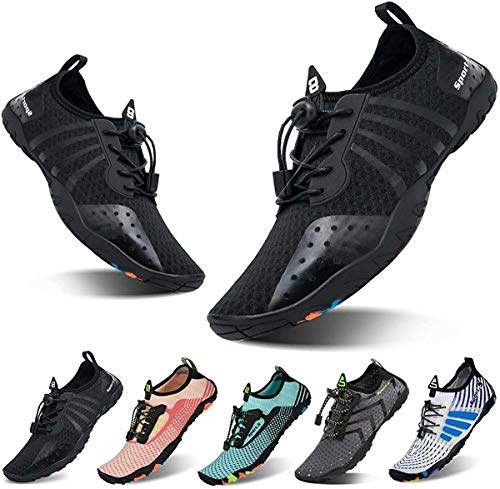 Image of YALOX Water Shoes Men's Women's Swim Shoes Outdoor Beach Barefoot Quick-Dry Aqua Pool Socks Swimming Yoga Surfing Exercise