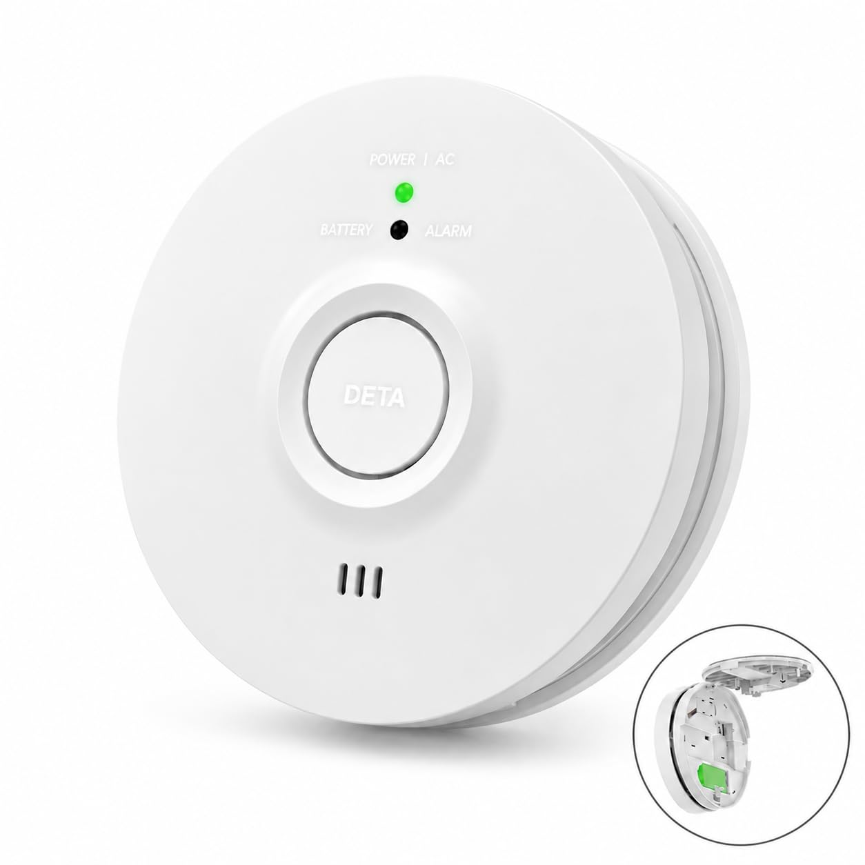 2026 Design Deta Optical Smoke Alarm 240V with 9V Replaceable Battery Back Up