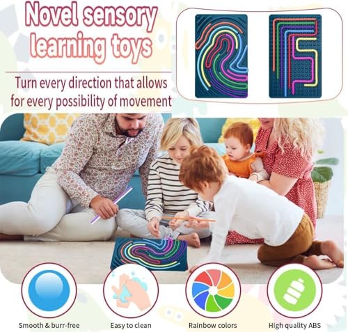 Image of Sensory Activity Board, Sensory Fidget Toys for Kids Adults, Stress Relief