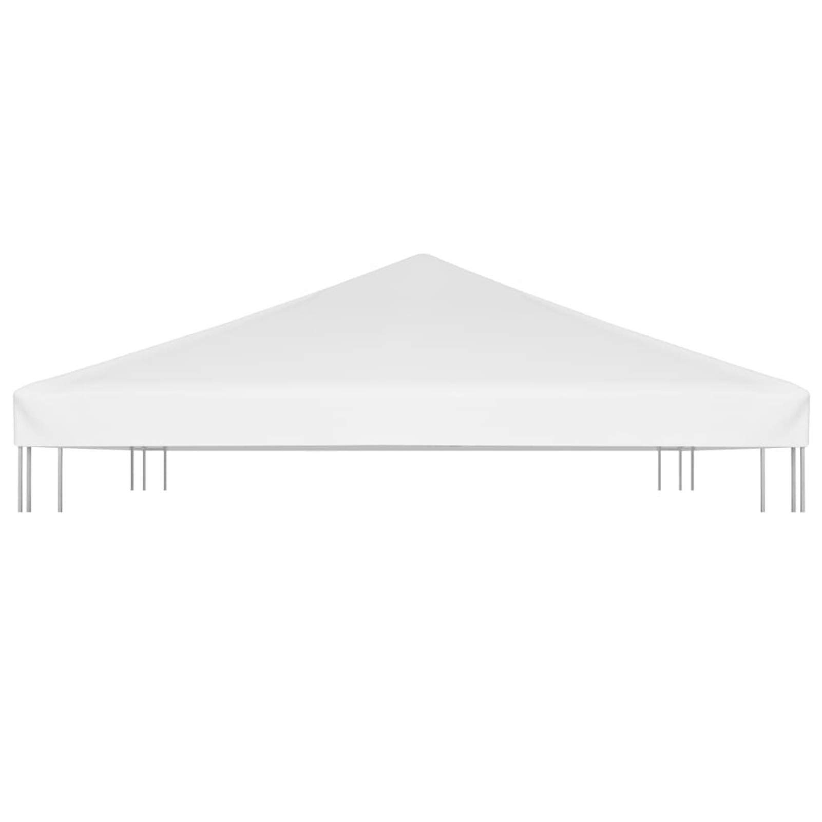 Toldo de Cenador para Exterior 4x3m Blanco - Protección Solar y Lluvia, Tela de Poliéster con PVC, Instalación Fácil con Cierres