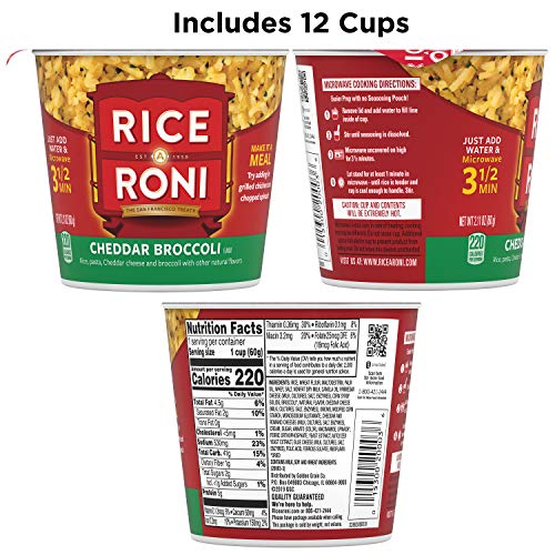 Rice-A-Roni Cups, Individual Cup 2.25 Ounce (Pack of 12)