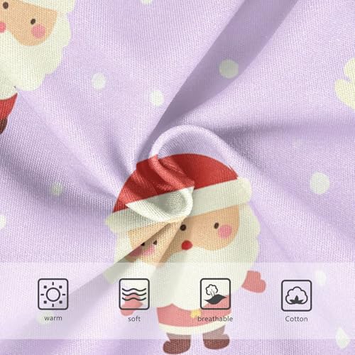 Girls' Cotton Briefs Organic Cotton Toddler Underwear for Girls Santa Claus Pattern3