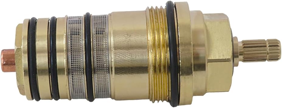 94282000 Thermostatic Cartridge Brass Version - 3/4" Fit for Hansgrohe 94282000 Fit for Ecostat Showers, Two-Hole & Three-Hole Thermostatic Tub Fillers, Replaces Plastic Version
