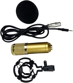 FAVOMOTO Capacitor Studio Microphone Capacitor Microphone Double-layer Elastic Mesh Capacitor Microphone Capacitor Microphone for Conference Condenser Microphone Capacitance Golden