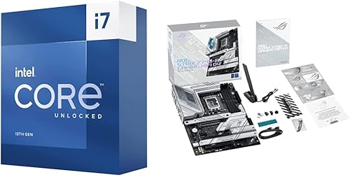 Intel Core i7-13700K Procesador de escritorio y ASUS ROG Strix Z790-A Gaming WiFi D4 LGA1700Intel 13 y 12 generación ATX Gaming Motherboard
