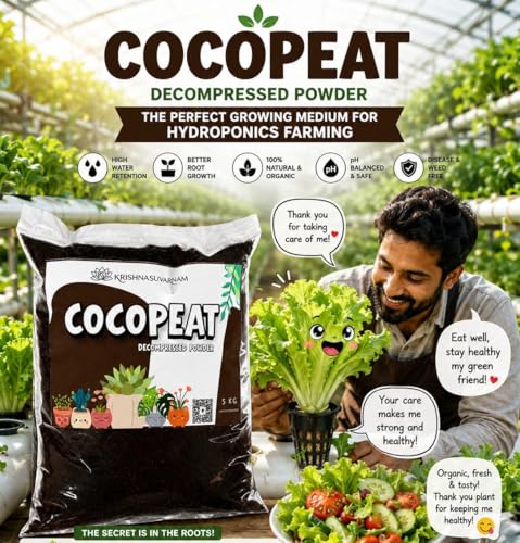Image of Cocopeat 10kg Low EC Decompressed Powder Ready to Use | Sterilized Coconut Fiber Growing Medium for Seed Germination, Potting Mix, Indoor & Outdoor Gardening & Soil Aeration