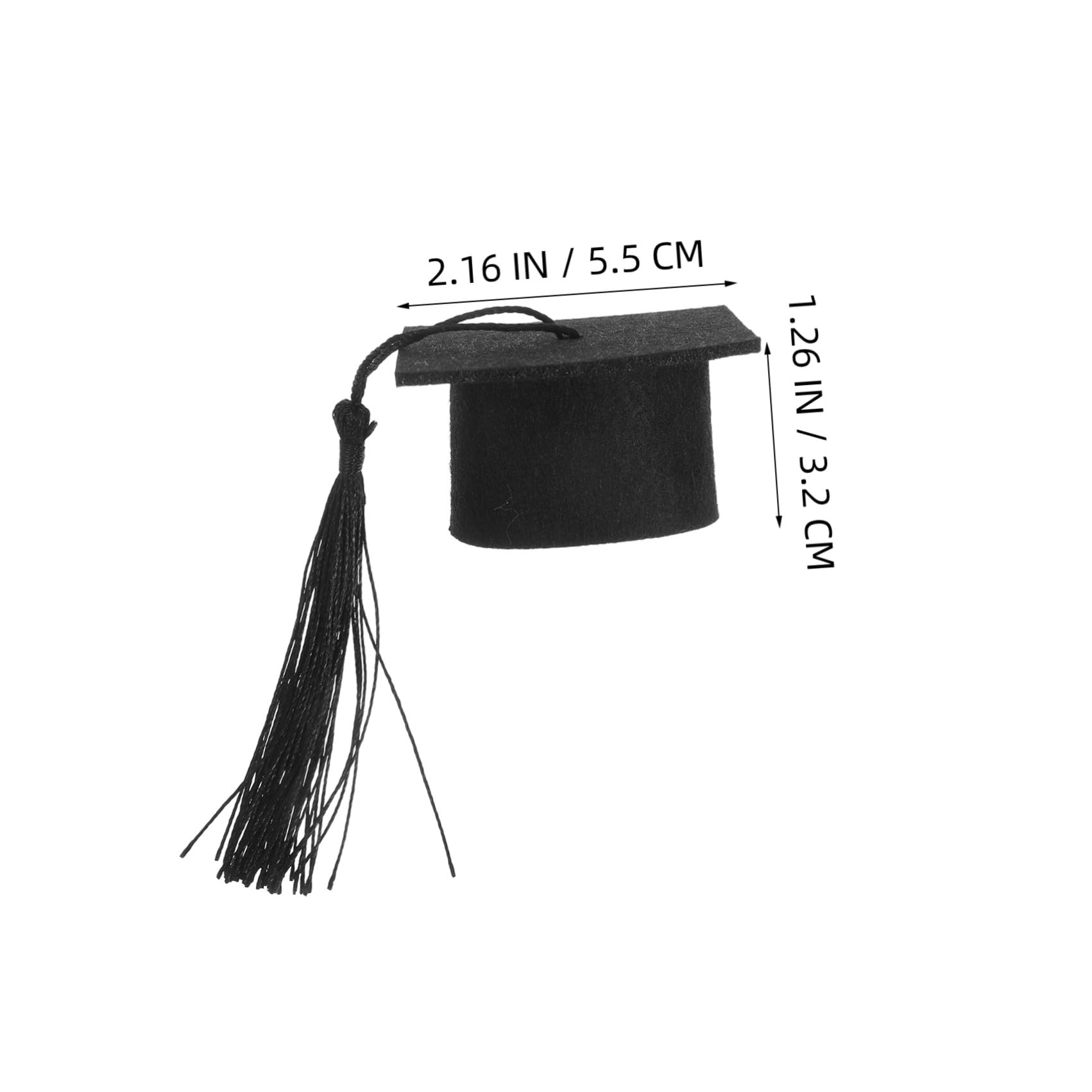 20 Pezzi Mini Cappello Laurea Nero Non Tessuto, Decorazione per Bottiglia e Festa di Laurea, Accessorio Decorativo per Foto e Raduni Quotidiani