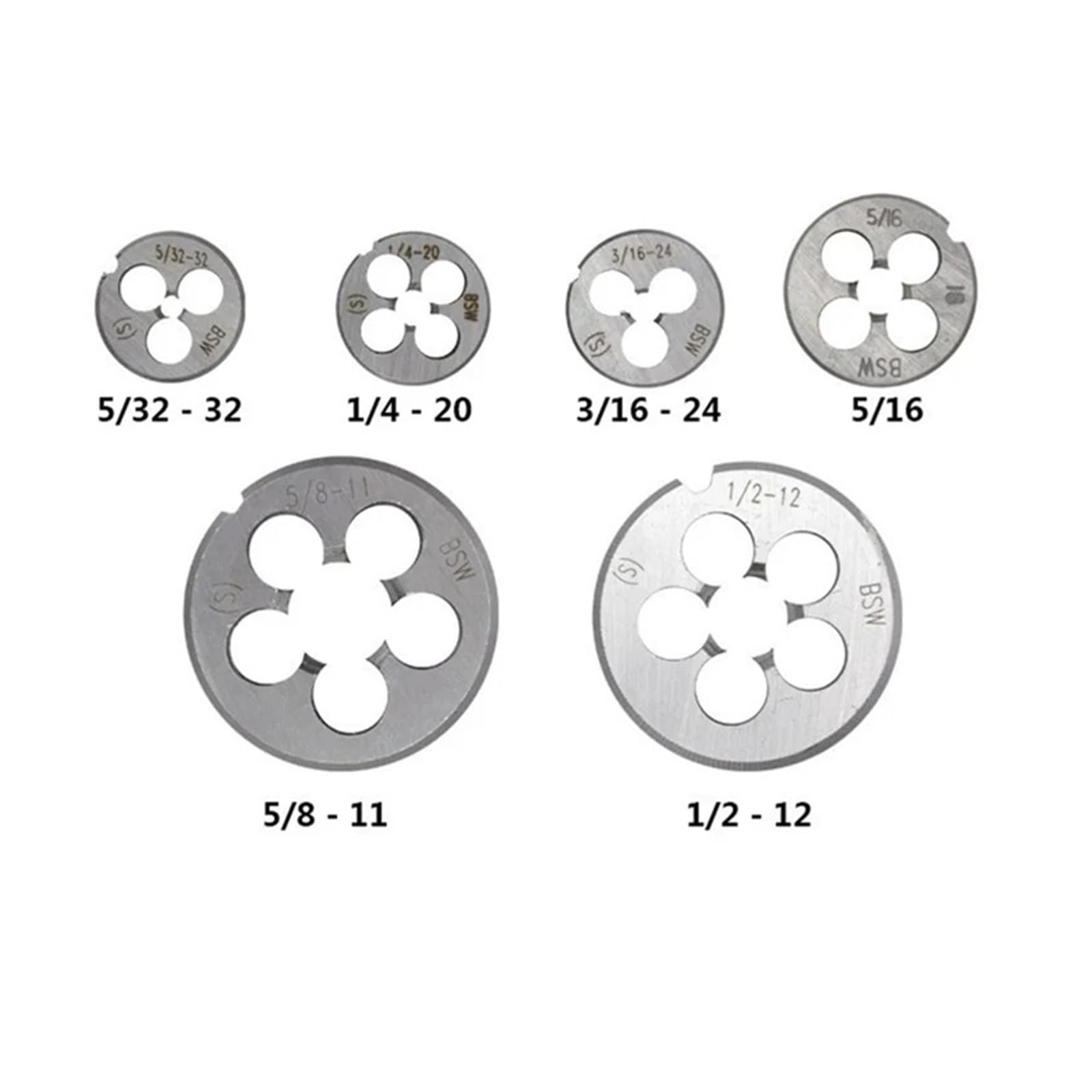 Filiere per riparazione filetti Filiera destra standard britannica a 55° 1/8 1/4 3/8 7/16 3/4 1-8 2-4.5, macchine e utensili manuali for la maschiatura di filettature esterne(BSW 7I8-9)