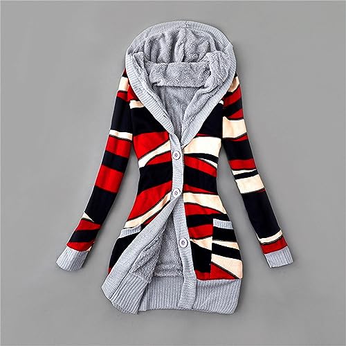 Fuzzy Jackets for Women Sherpa Lined Hoodies Long Sleeve Button Down Knitted Cardigans 2023 Fall Fashion Warm Coats2