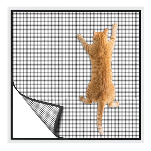 Fliegengitter Fenster Katzensicher, Katzen Fensterschutz Ohne Bohren, Insektenschutz für Alle Fenster, Fliegennetz Mückennetz, Katzennetz Katzen...