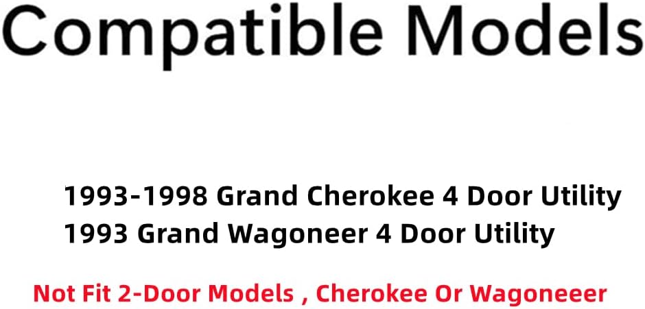 Privacy Driver Left Side Rear Vent Glass Vent Window Compatible with Jeep Grand Cherokee 1993-1998 / Grand Wagoneer 1993 4-Door Models