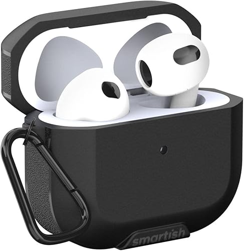 Smartish Funda para AirPods 3  Fairy Pod Mother funda duradera (2021), soporta carga inalámbrica LED frontal visible lados de alto agarre, mosquetón