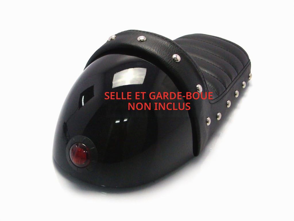Rond Moto LED Feu Rouge Feu Arrière - 2" 50mm pour Garde-Boue Arrière - Encastré pour Cafe Racer Street Scrambler Projet